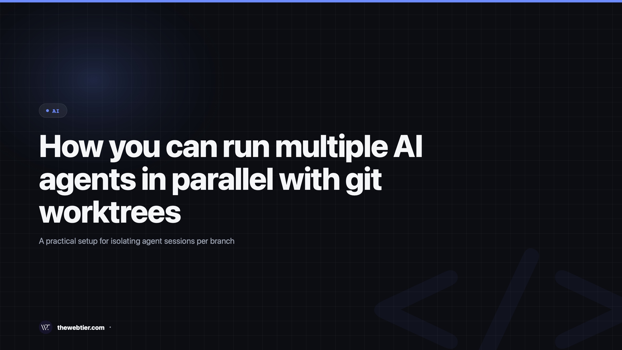 How you can run multiple AI agents in parallel with git worktrees