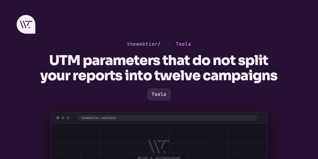 UTM parameters that do not split your reports into twelve campaigns