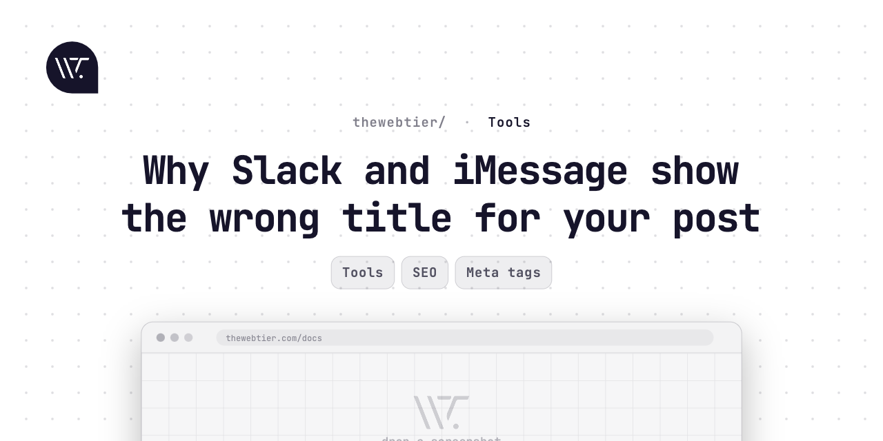 Why Slack and iMessage show the wrong title for your post
